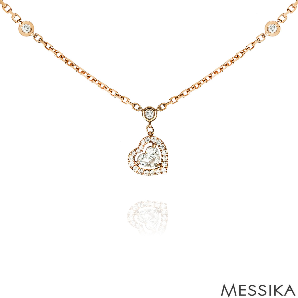 Messika Rose Gold Joy Cœur Heart Diamond Pendant 0.15ct 11437-PG Messika Rose Gold Joy Cœur Heart Diamond Pendant 0.15ct 11437-PG